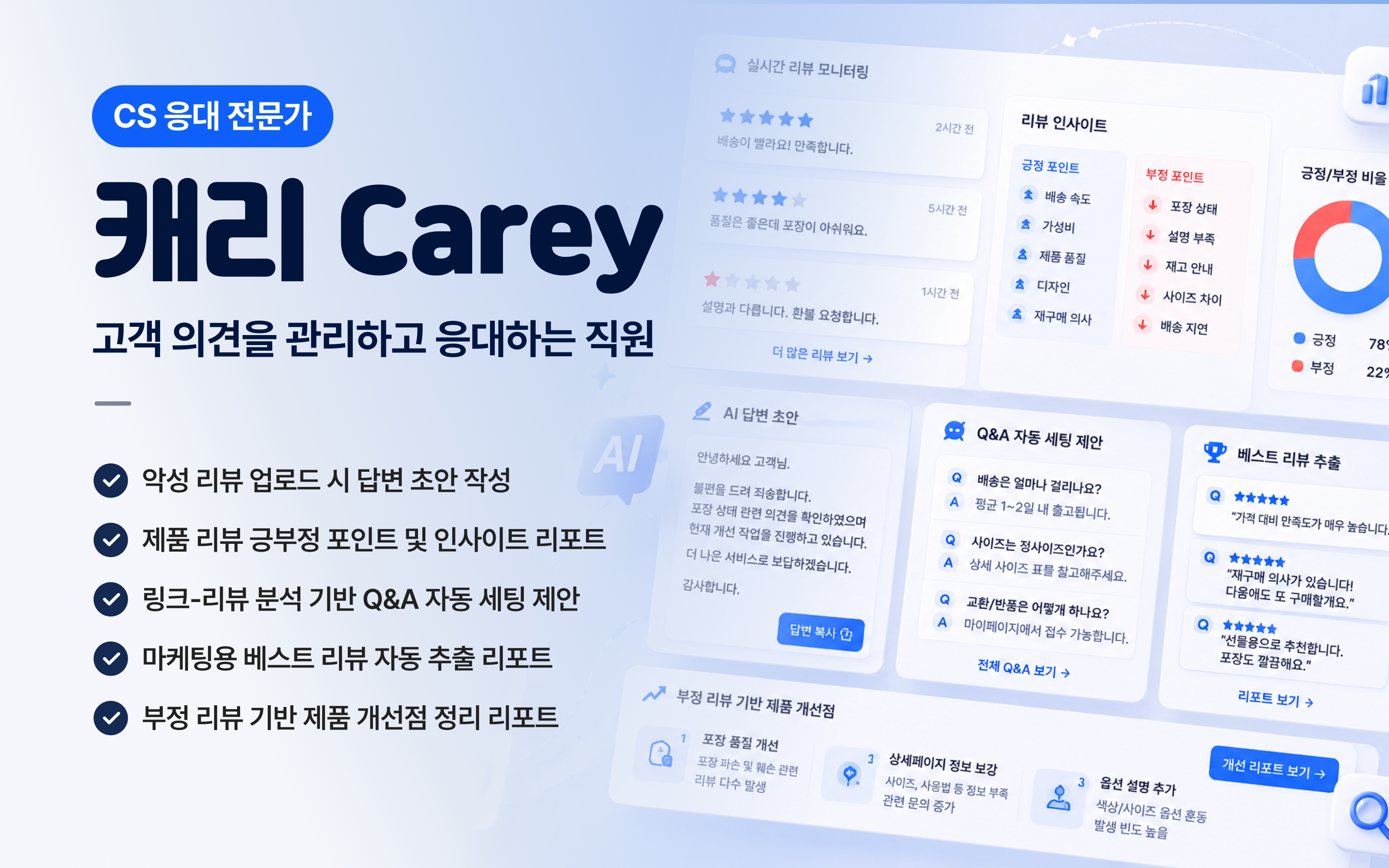 캐리 CS 응대 직원 커버